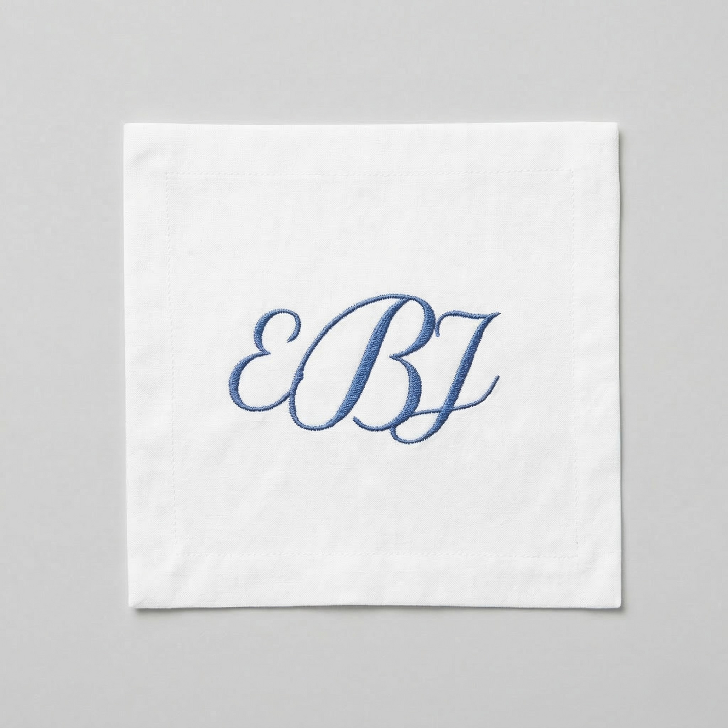 Custom Monogram Embroidered Cocktail Napkins