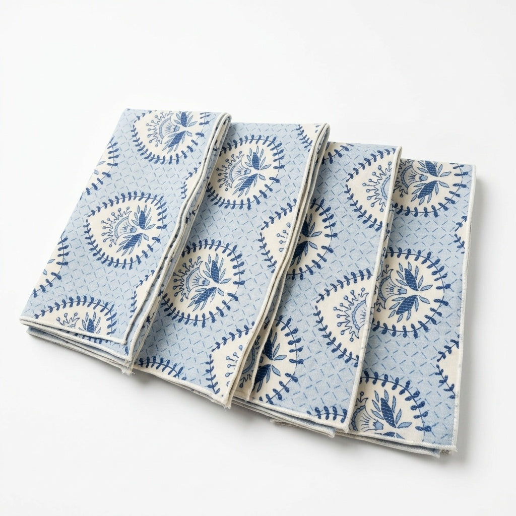 Blue Medallion Dinner Napkins