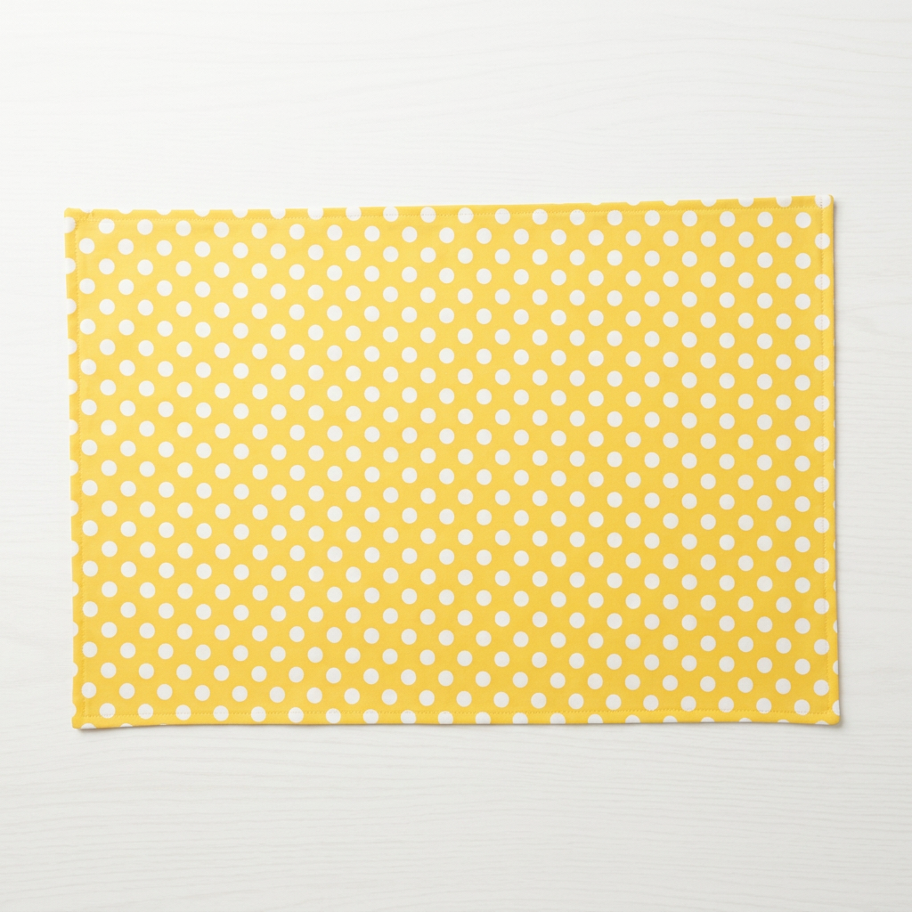 Yellow & White Polka Dot Placemats