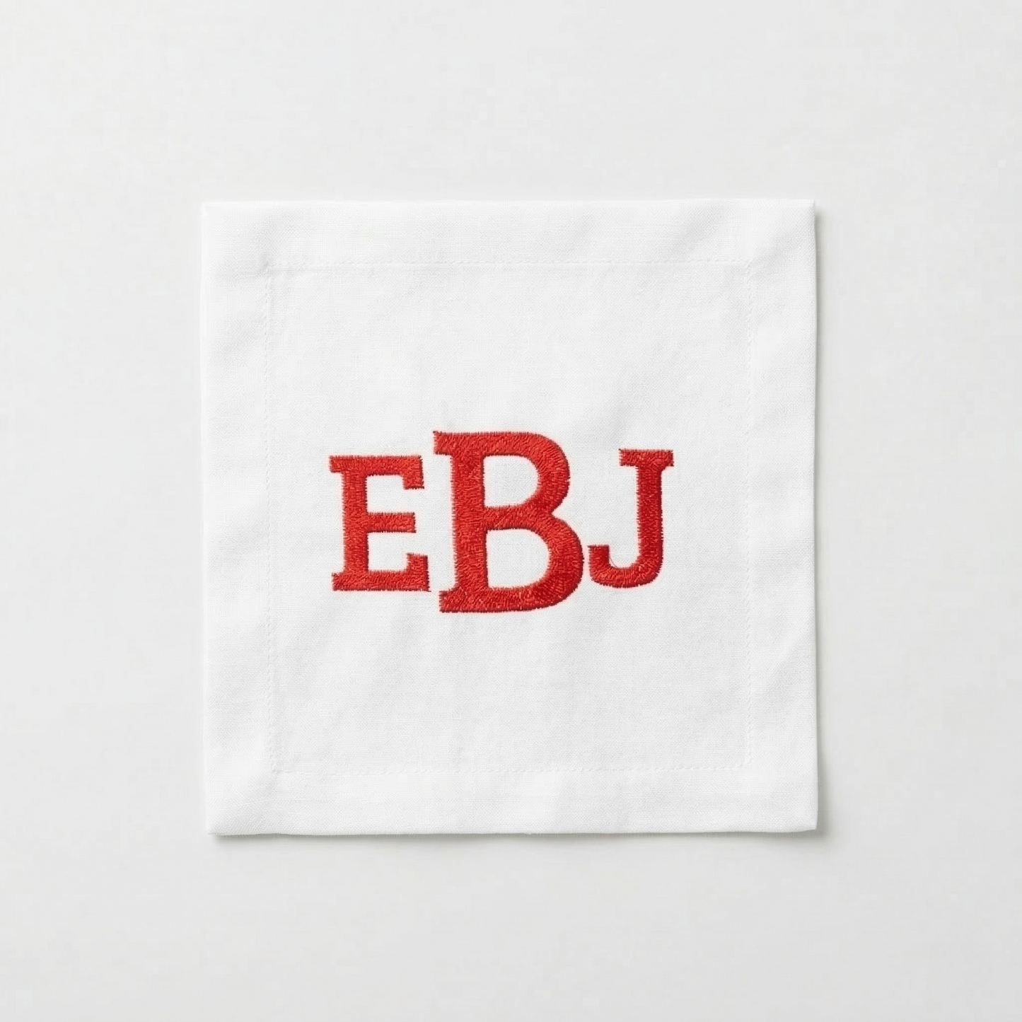 Custom Monogram Embroidered Cocktail Napkins