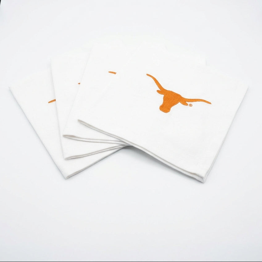Embroidered Longhorn Cocktail Napkins