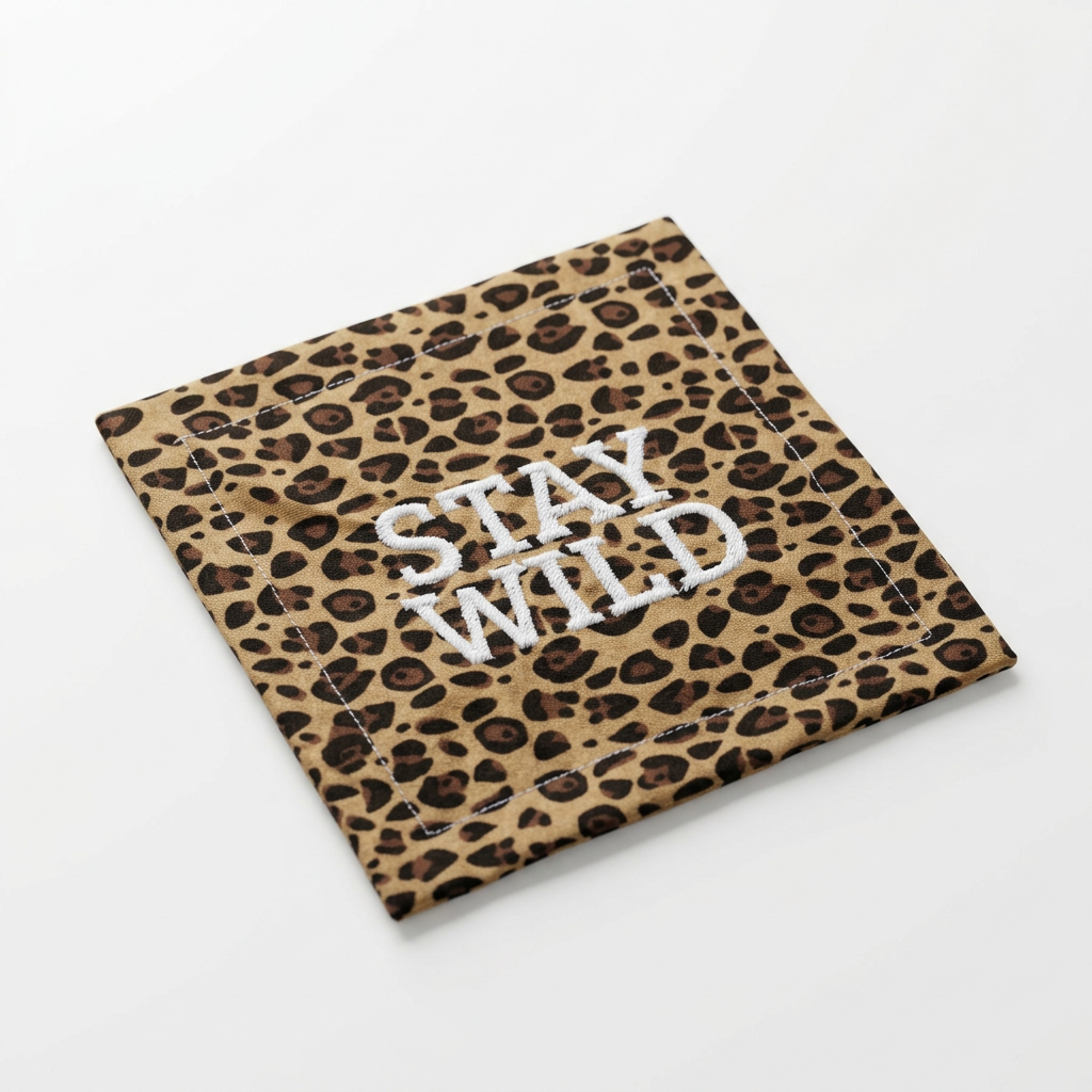 Stay Wild Leopard Cocktail Napkin