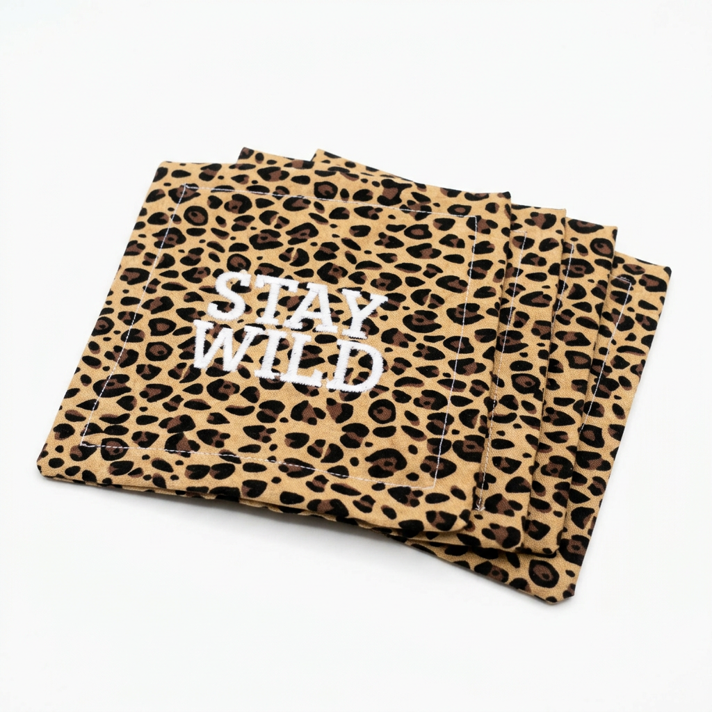 Stay Wild Leopard Cocktail Napkin