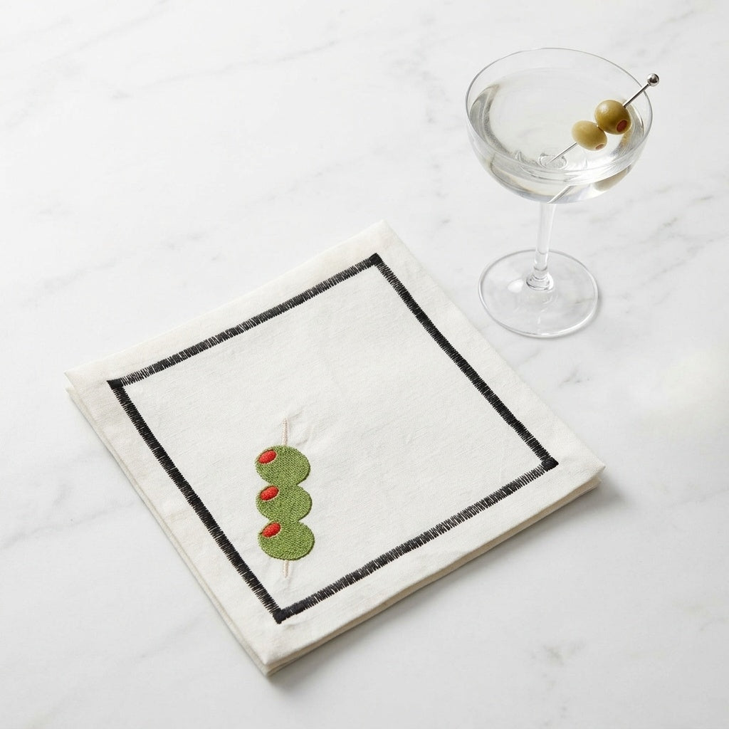 Dirty Martini Cocktail Napkins