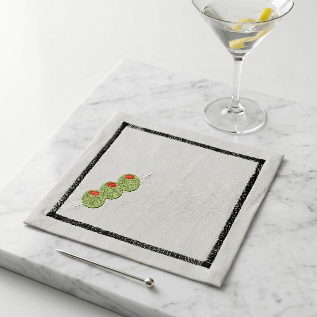 Dirty Martini Cocktail Napkins