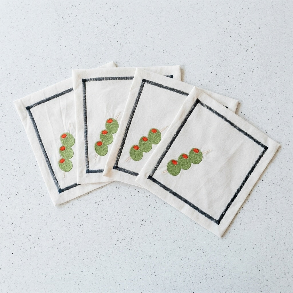 Dirty Martini Cocktail Napkins