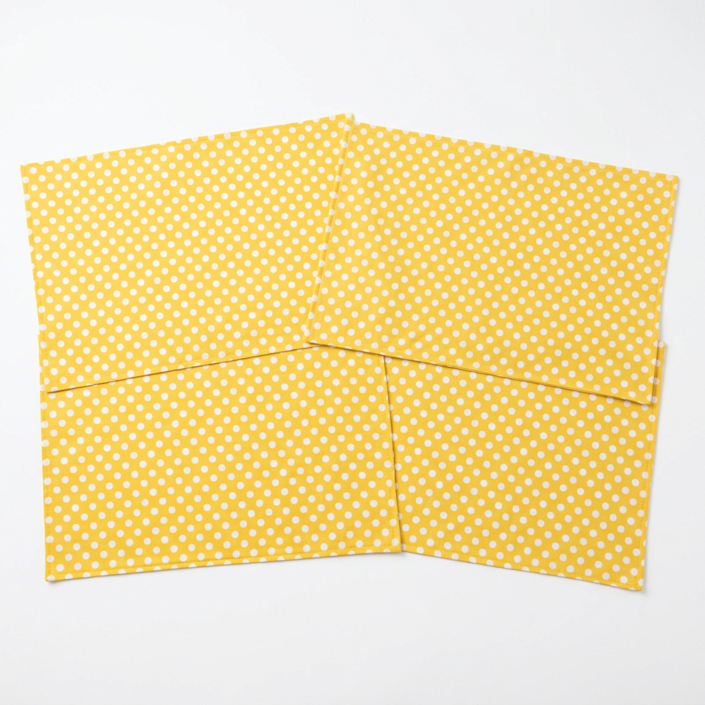Yellow & White Polka Dot Placemats